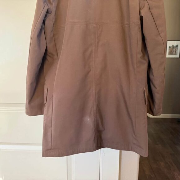 Men’s Vintage‎ Sir Jac Brown Trench Coat with Faux Fur Lined Collar-Size 38 - Picture 10 of 10